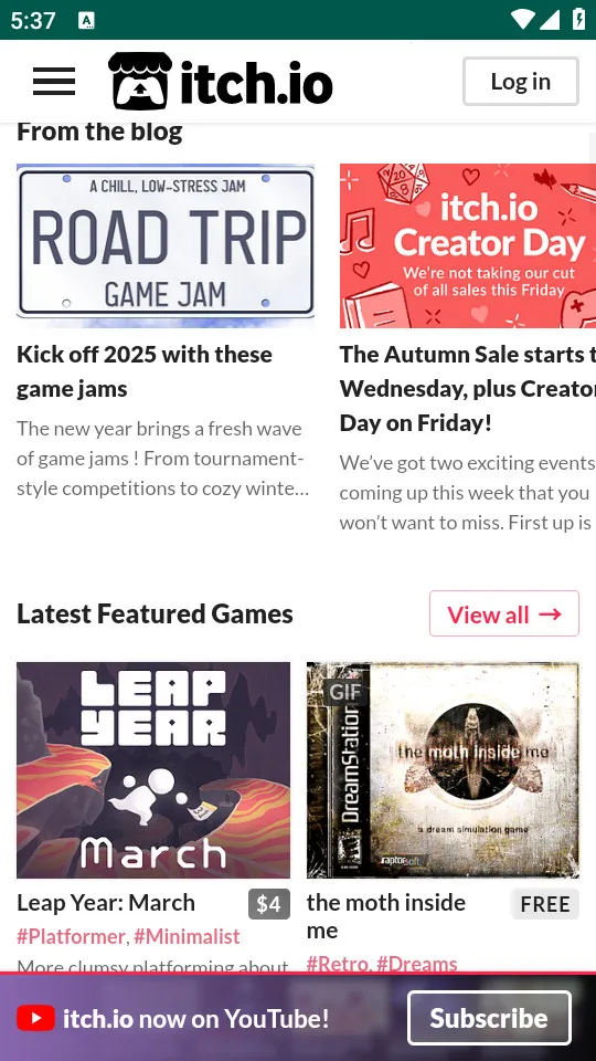 itch.io(��Ϸ��Դƽ̨)v1 ��Ѱ��ͼ